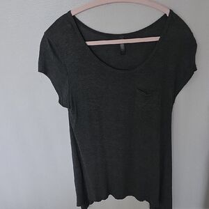 Splash Charcoal Scoop Neck Tee